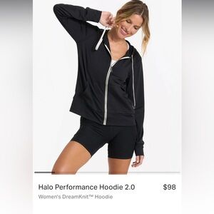 Vuori halo performance zip up- size medium- black